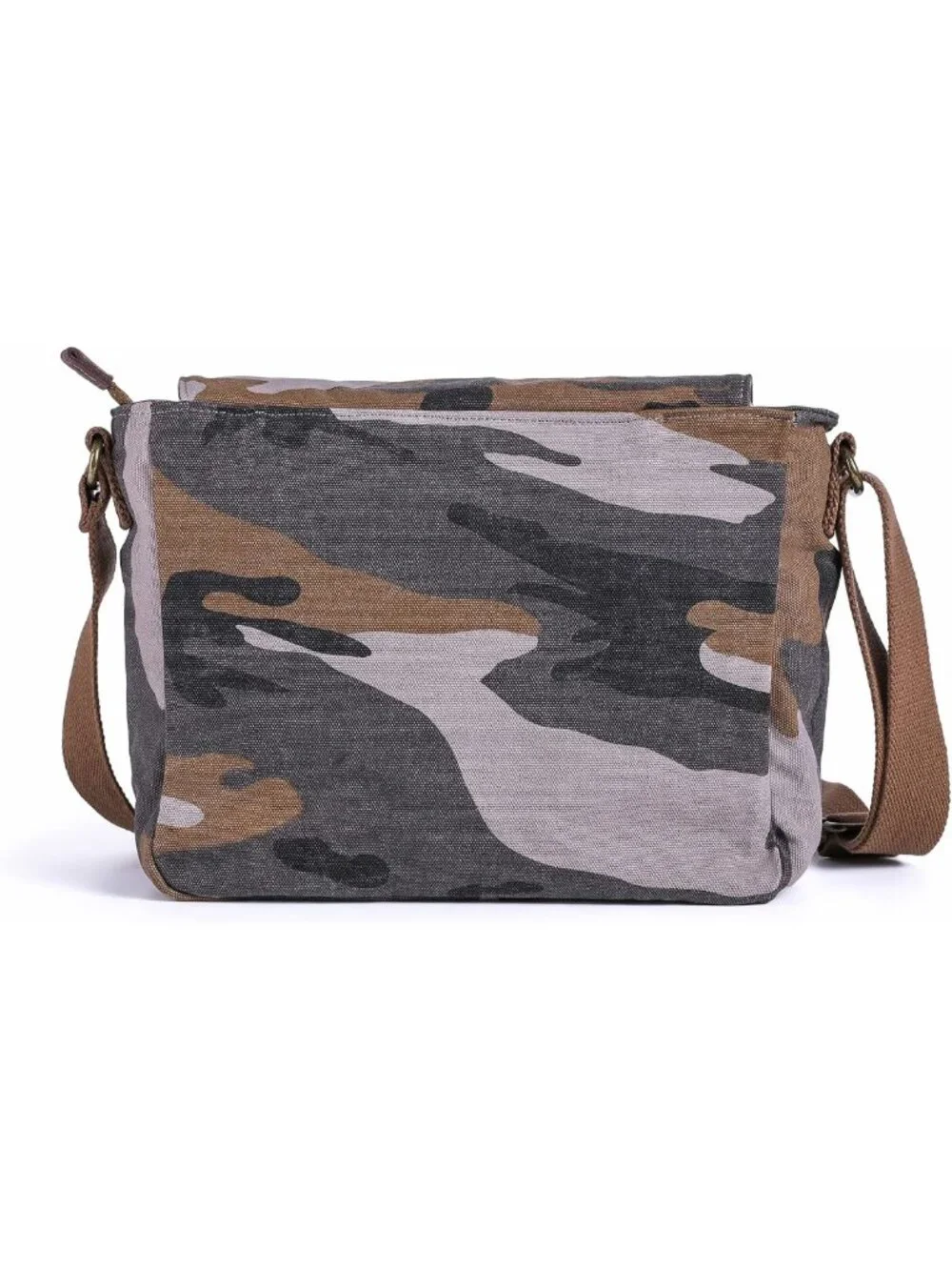 Vintage Canvas Messenger Bag | Crossbody Shoulder Satchel | Military Style Bag